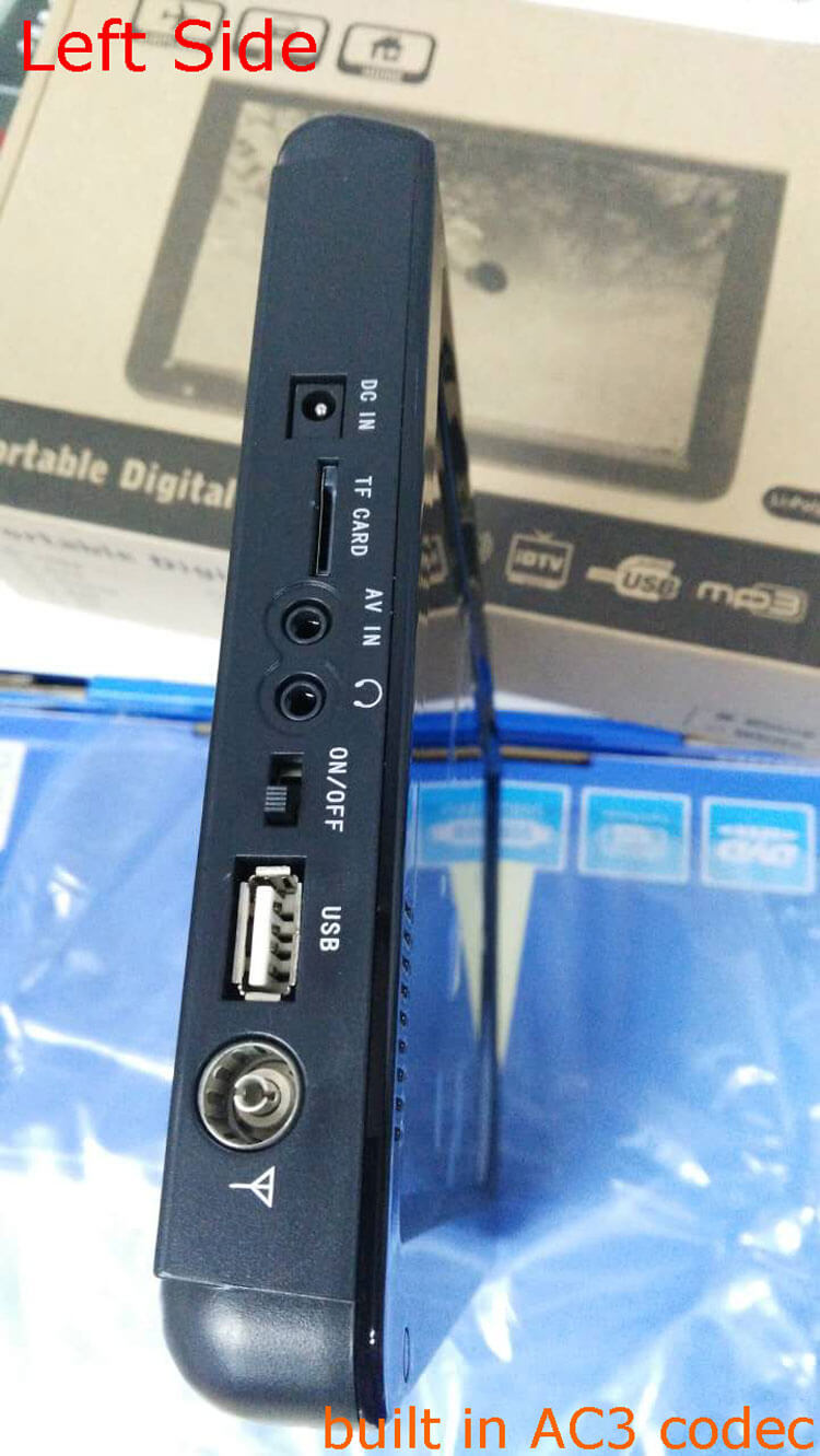 LEADSTAR-TV portátil HD de 10 pulgadas, DVB-T2, ATSC, ISDB-T, tdt, Digital  y analógica, compatible con USB, SD, MP4, H.265, AC3